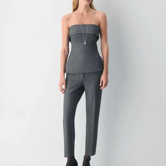 BABATON ARITZIA Dark Gray High Waist Dress Trousers Like new. - Picture 9 of 9